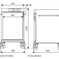 Carro Neutro para Cubetas y Bandejas - NTE-102 - Imagen 2