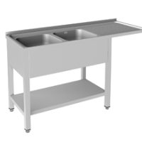 Fregadero con Bastidor para Lavavajillas (2 cubetas + 1 escurridor) - FSBE-187-LD